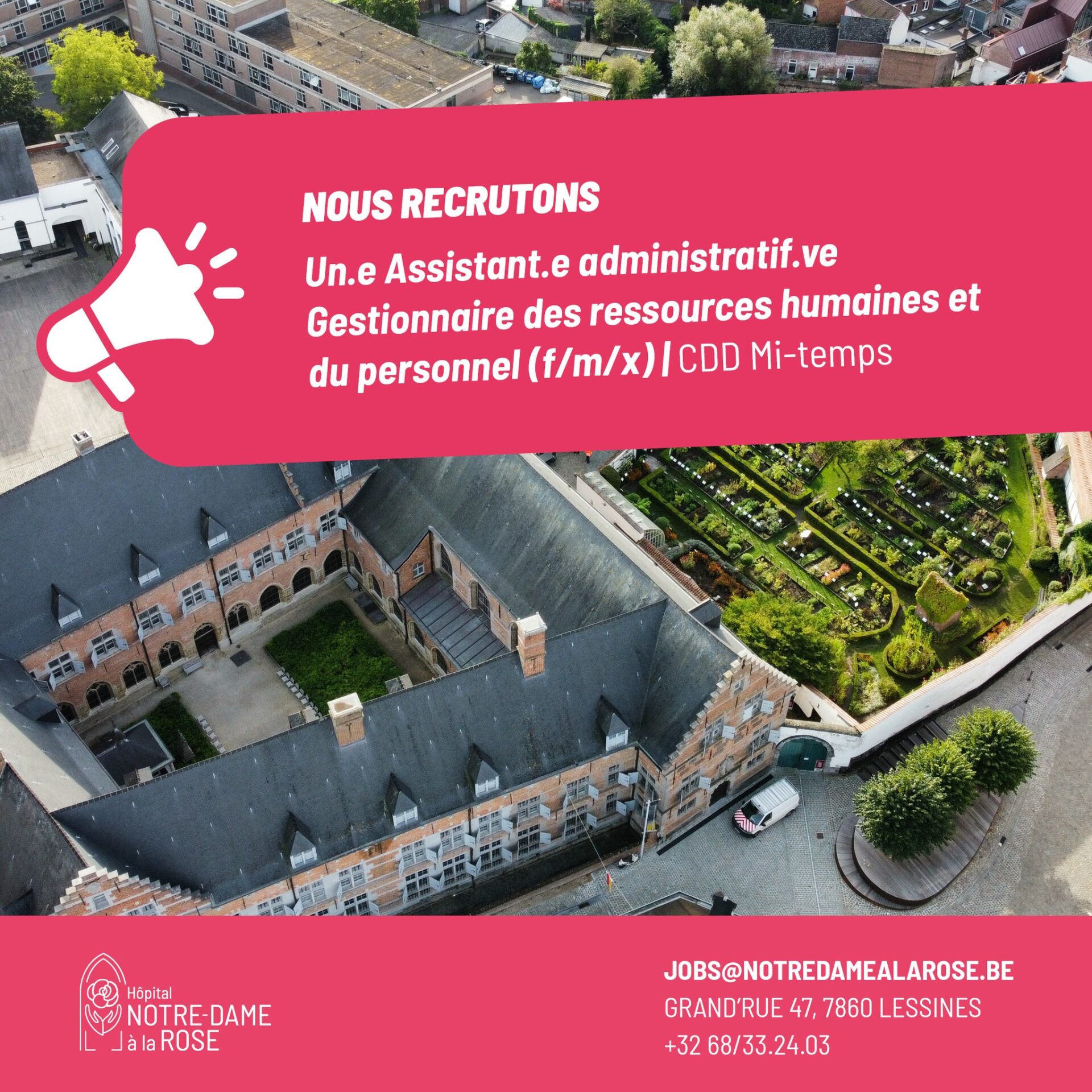 Rejoignez l’équipe de l’ASBL Office de Tourisme-Musée de l’Hôpital Notre-Dame à la Rose !